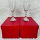 Baccarat Vega Wine Glasses Set of 2 Crystal Pair Glass Champagne With Box