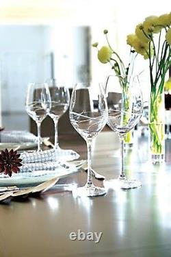 Barski European White Wine Glass-with Swarovski Diamonds-12.5oz-Gift Box-Set of 4