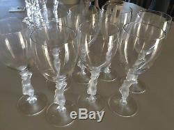 Bayel Frosted Nude Stem Wine Glasses. Set Of 8