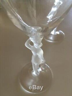 Bayel Frosted Nude Stem Wine Glasses. Set Of 8