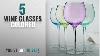 Best Wine Glasses Colored 2018 Elegant Home Set Of 4 Pastel Colored Wine Glasses
