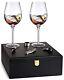 Bezrat Wine Gifts for Women 2 Wine Glasses & accessories Set Hand Painted