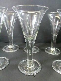 Blenko Colonial Williamsburg Set Of 6 Teardrop Water/wine Glasses 7 3/4