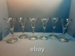 Blenko Colonial Williamsburg Set of 6 Teardrop Water/Wine Glasses