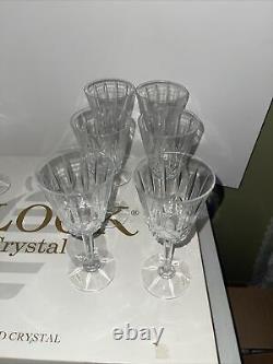Block Olympic 24% Lead Crystal Wine Glasses 7 1/4 Square Bowl Set of 12
