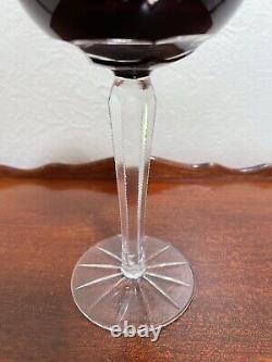 Bohemian Czech Cut Clear Crystal Wine Glasses Set Of 8 Pcs