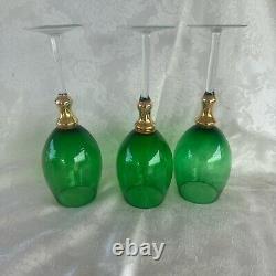 Bordeaux wine glasses Union Street In Green. Set Of 3