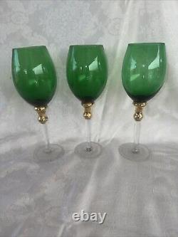 Bordeaux wine glasses Union Street In Green. Set Of 3