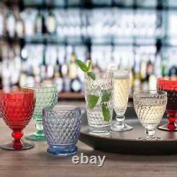 Boston (Set of 4) Blue Red Wine Glasses