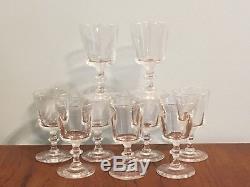 Boxed Set 9 Steuben Hand Blown Crystal Amorial Wine Glasses Felts 2 of 4