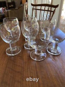 CRATE & BARREL Viva Clear Wine Glasses- Set Of 7 Discontinued 2007 Hard To Find