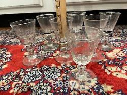 C. 1820 Georgian Blown Glass Wine Glasses set 7 4