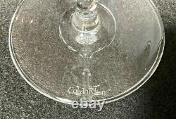 Calvin Klein Channel Crystal Red Wine Glasses Set of 4 Extremely Scarce Signed