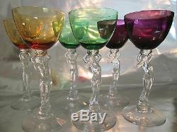Cambridge Glass Nude Stem Wine Glass Set of 6