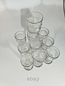 Cambridge Vintage Caprice Clear Wine Glasses 5 High Set of 10, No Chips/Cracks