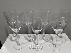 Carlo Moretti Murano Italy Set Of 7 Art Glass Wine Stems Glasses Signed