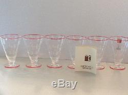 Carlo Moretti set of 6 WINE glasses Murano Lot06