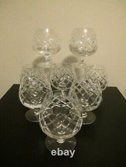 Cartier Set Of 8 Heavy Crystal Glass Extra Large Brandy Snifters