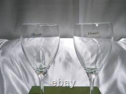 Christofle Pair of Wine Glasses set of 2 L 7.5 in Diameter 2.6 in Unused withBox
