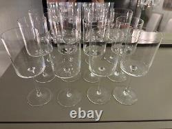 Crate & Barrel Edge White Wine Glasses, clear glass, set of 12
