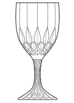 Cristal D'Arques-Durand Bretagne Water Goblets / Wine Glasses set of 8