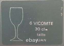 Cristal J G Durand Set, Juan, 12 Water Goblet, 6 Wine Glass, 5 Fluted Champagne