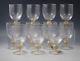 Cristalleria Etruria Italy Set Of 11 Wine Goblets -gold Ball Optic Vietri