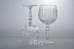 Crystal glass Wine glasses set of 6 from Poland Hand Made HANDMADE Clear