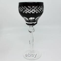 Cut to Clear Onyx Wine Glasses with Cut Bases and Stems Set of 5