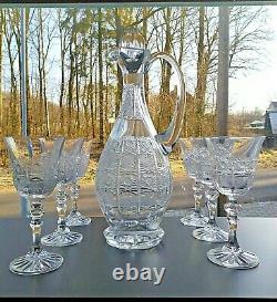 Czech bohemia cut crystal glass Wine set 6+1