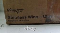 DRINIQUE Unbreakable Stemless Wine Glasses Set of 24 12oz glasses
