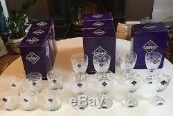 Edinburgh Crystal Glass Set. Unused. 14 Pieces. Whisky and Wine Glasses