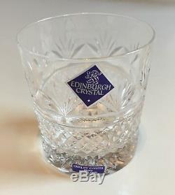 Edinburgh Crystal Glass Set. Unused. 14 Pieces. Whisky and Wine Glasses