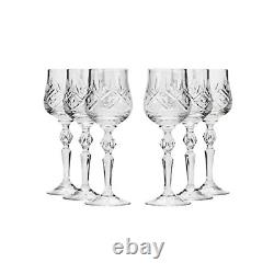 Elegant and Modern Decorative Design Wine Glassware Set Set of 6 Glasses, 8 oz