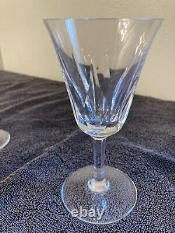 Excellent Set Of 6 St. Louis Crystal Cerdagne 6 3/8 Burgundy Wine Glasses