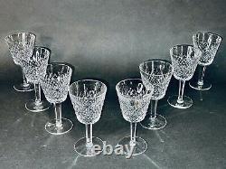 Exquisite Vintage Set of 8 Ireland Waterford Crystal Alana White Wine Glass