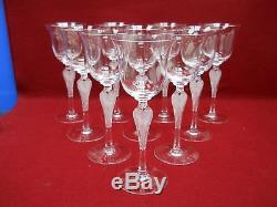 FABERGE crystal PAVLOVA pattern Set of 10 WINE GOBLETS Glasses