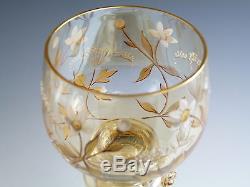 FRITZ HECKERT Roemer Antique Gilded Set of 6 Hock Wine Glasses