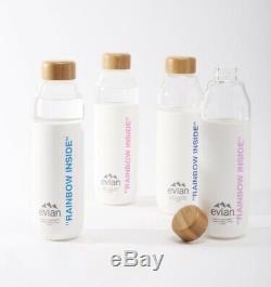 FULL SET Evian By Virgil Abloh X Soma Refillable Glass Water Bottle Off White