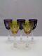 Faberge Odessa Crystal Wine Glasses Goblets 8 3/8 / Set of 5 / Signed