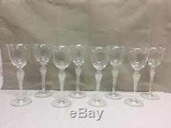 Faberge Wine Glasses -Set of 8- Pavlova Pattern Gobblets Ballerina Frosted Stem