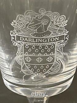 Fabulous Rare 16 Oz Vintage Set of 9 Darlington England French Wine Glasses