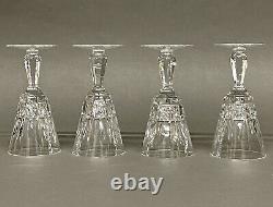 Fabulous Set of 4 Vintage Waterford Crystal kylemore Claret Wine/Cordial Glasses