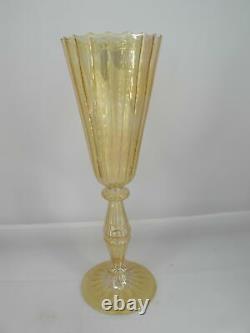Fine COLORFUL Handblown Italian VENETIAN Murano Wine Glass Stemware Set of 6