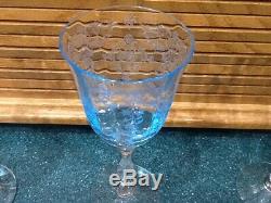 Fostoria NAVARRE BLUE Claret (wine) Glass 2327772 SET OF 8