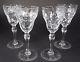 GORGEOUS Thomas Webb Cut Floral Crystal Wine Glasses Stems Set of 4