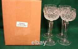 Galway CLIFDEN (CUT BASE) Hock Wine Glasses SETS OF FOUR More Here MINT IN BOX