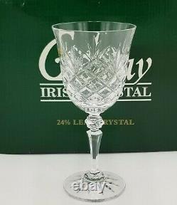 Galway Irish Crystal Clare Red Wine Glasses Cut 7 6 Pc Set New In Box 29601
