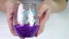 Glittered Stemless Wine Glass