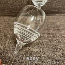 HERMES Paris Wine Glass Set of 2 Pieces Crystal Clear Glassware Tableware No Box
